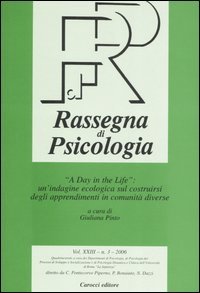 Rassegna di Psicologia (2006). Vol. 3: "A Day in the … | Immagine principale