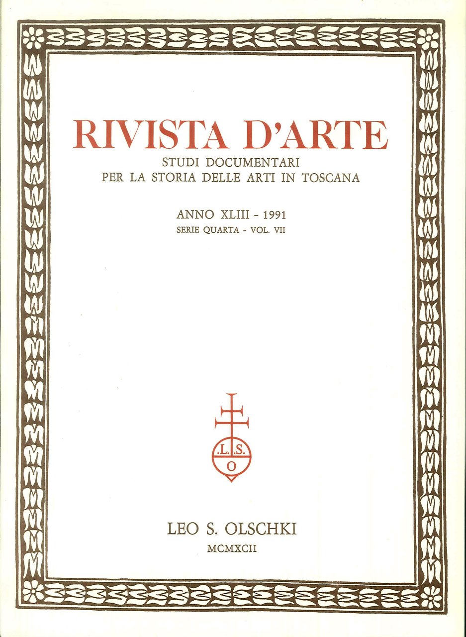 Rivista d'arte. Quarta serie. 43/1991