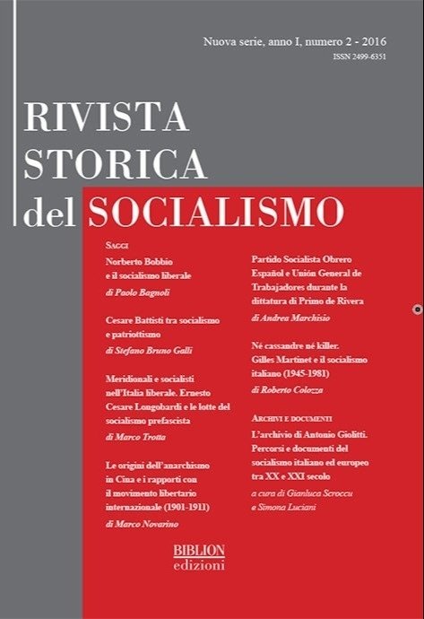 Rivista Storica del Socialismo Numero 2/2016 | Immagine principale