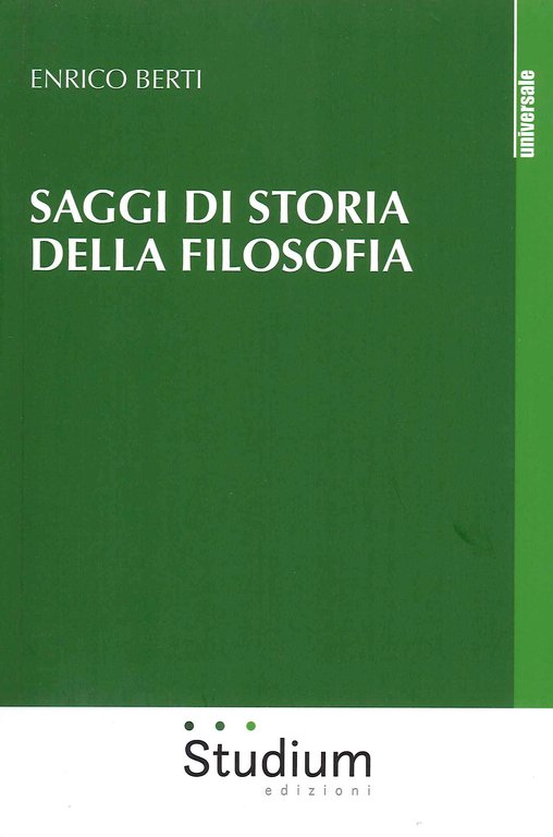 Saggi di storia della filosofia, Roma, Edizioni Studium, 2021