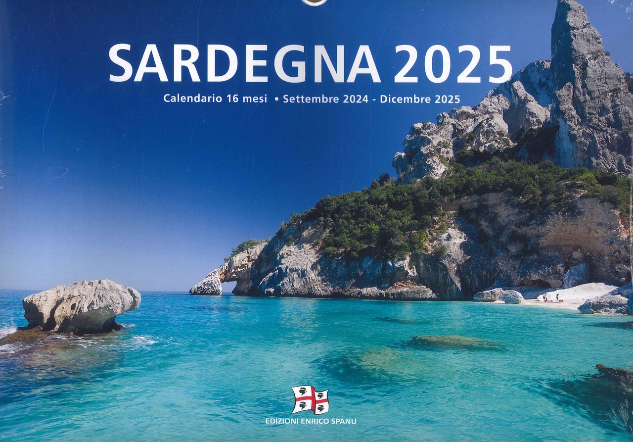 Sardegna 2025. Calendario da parete 16 mesi. Settembre 2024 - …
