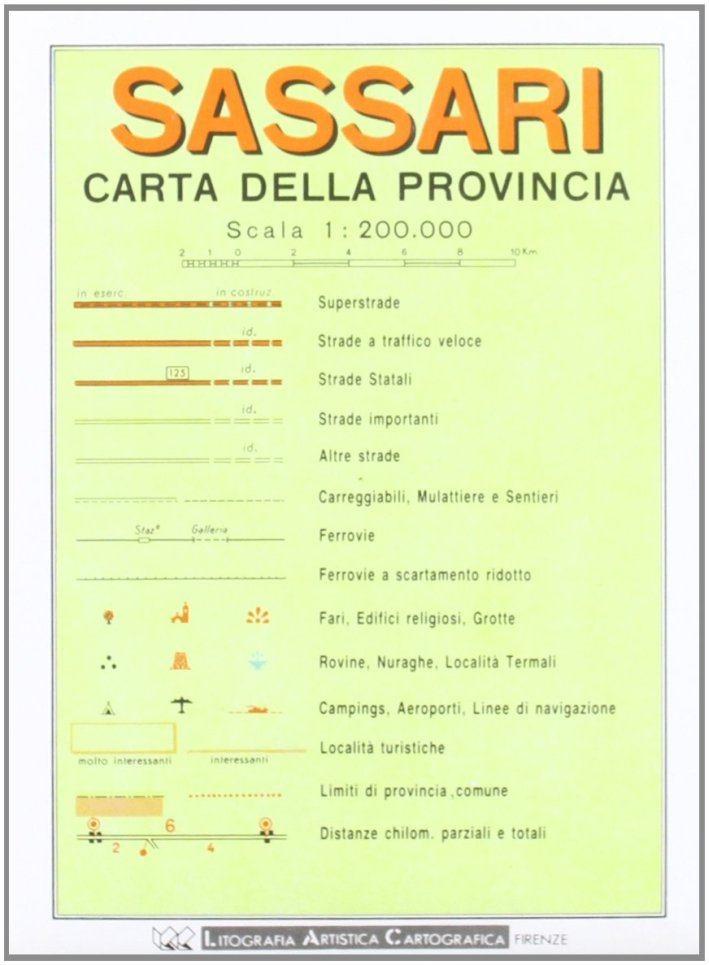 Sassari 1:200.000, Firenze, Global Map, 2010