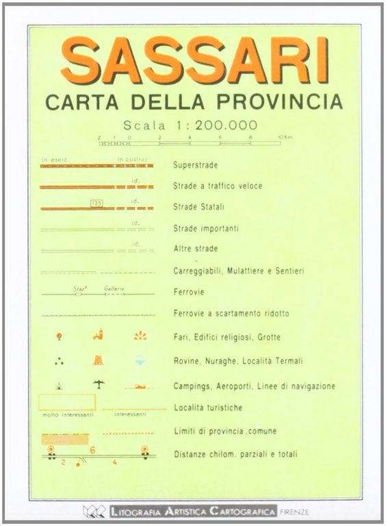 Sassari 1:200.000, Firenze, Global Map, 2010
