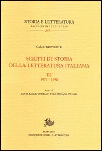 Scritti di storia della letteratura italiana. Vol. 3: 1972-1998 | Immagine principale