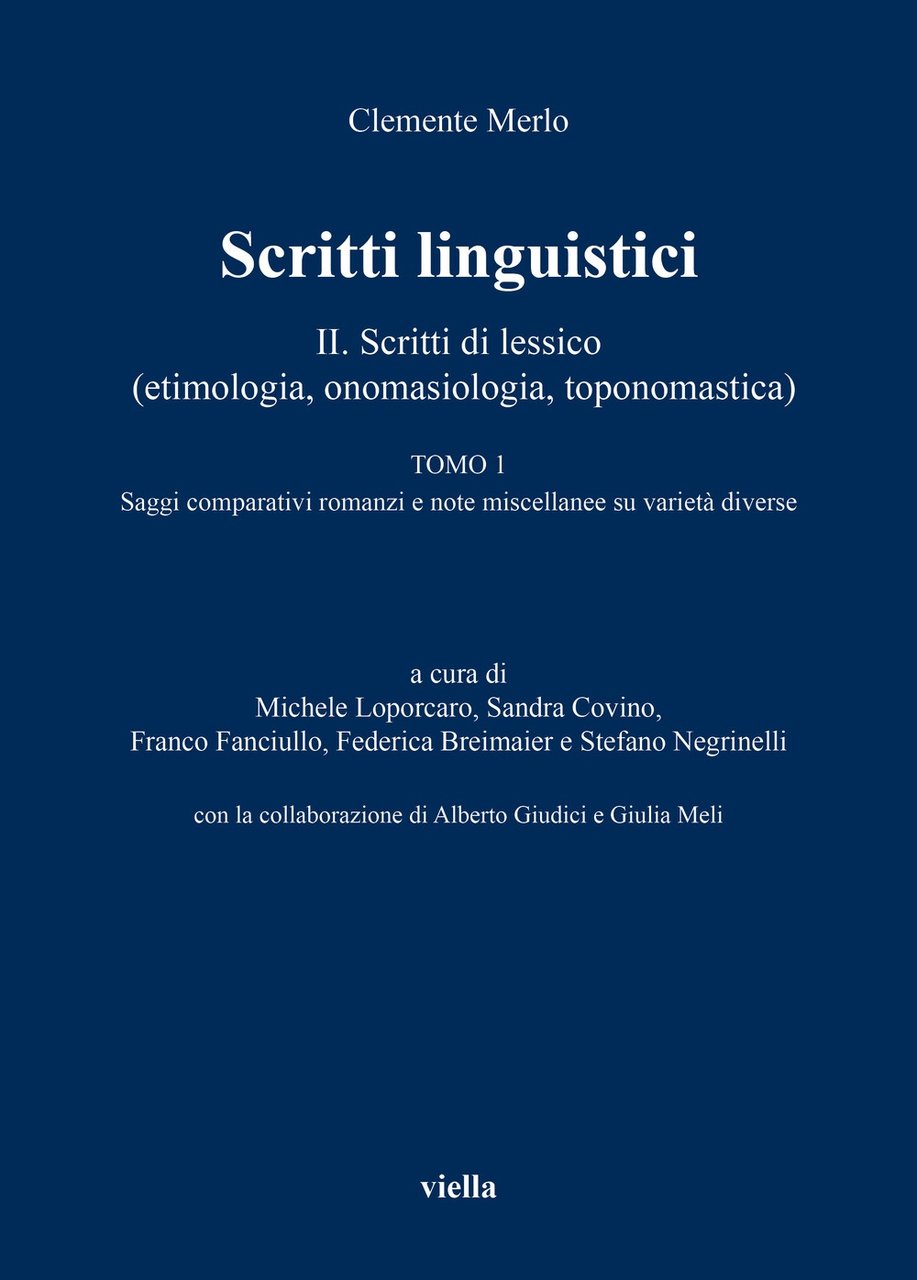 Scritti linguistici. Vol. 2/1: Scritti in lessico | Immagine principale