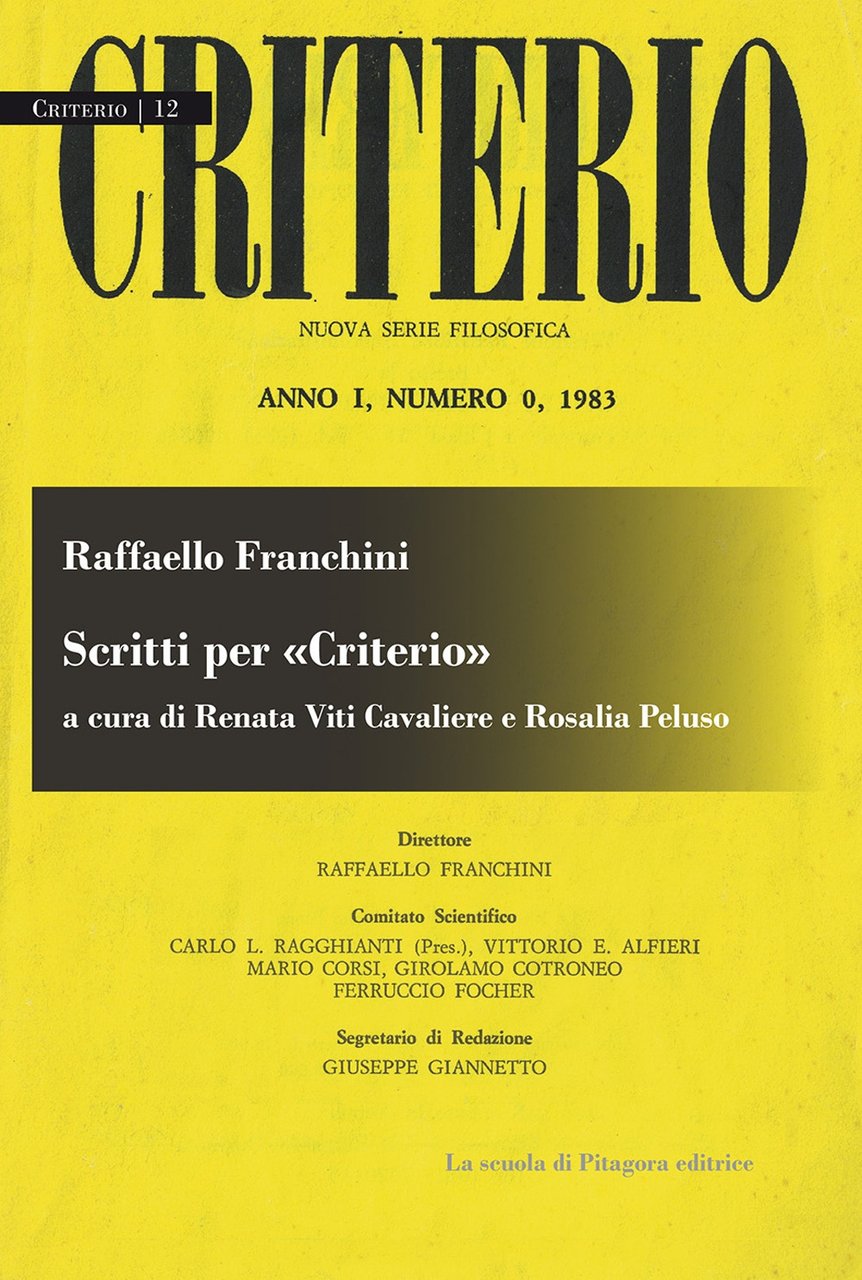Scritti per "Criterio" Anno I, Numero 0, 1983. | Immagine principale