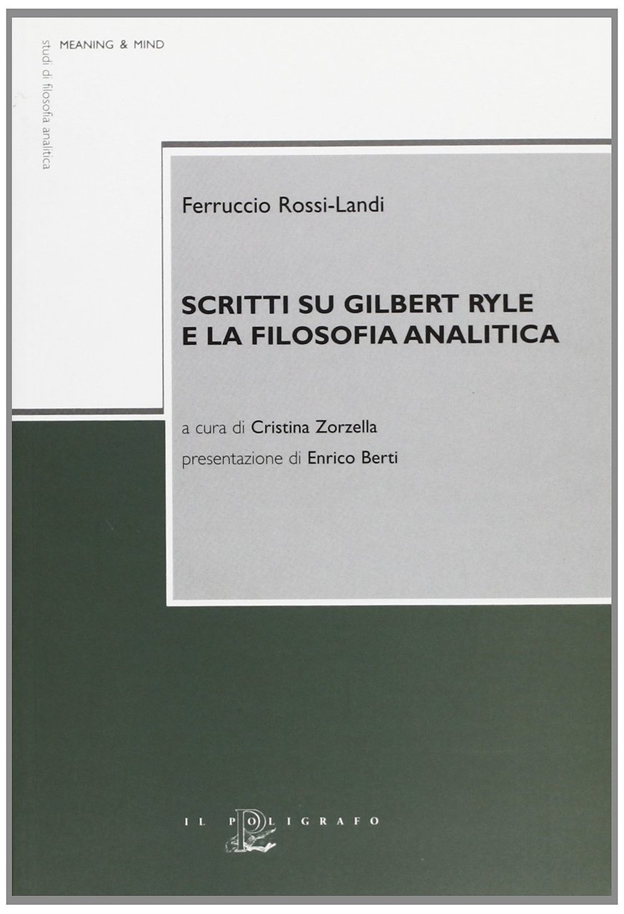 Scritti su Gilbert Ryle e la filosofia analitica | Immagine principale