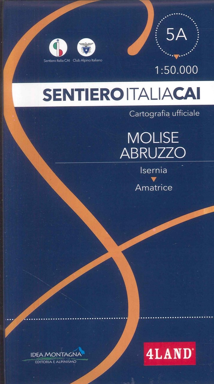 Sentiero Italia CAI 5A Molise - Abruzzo. Cartografia ufficiale