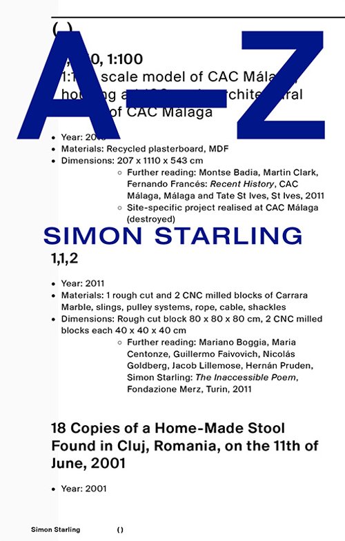 Simon Starling: A-Z, Milano, Mousse Publishing, 2016 | Immagine principale