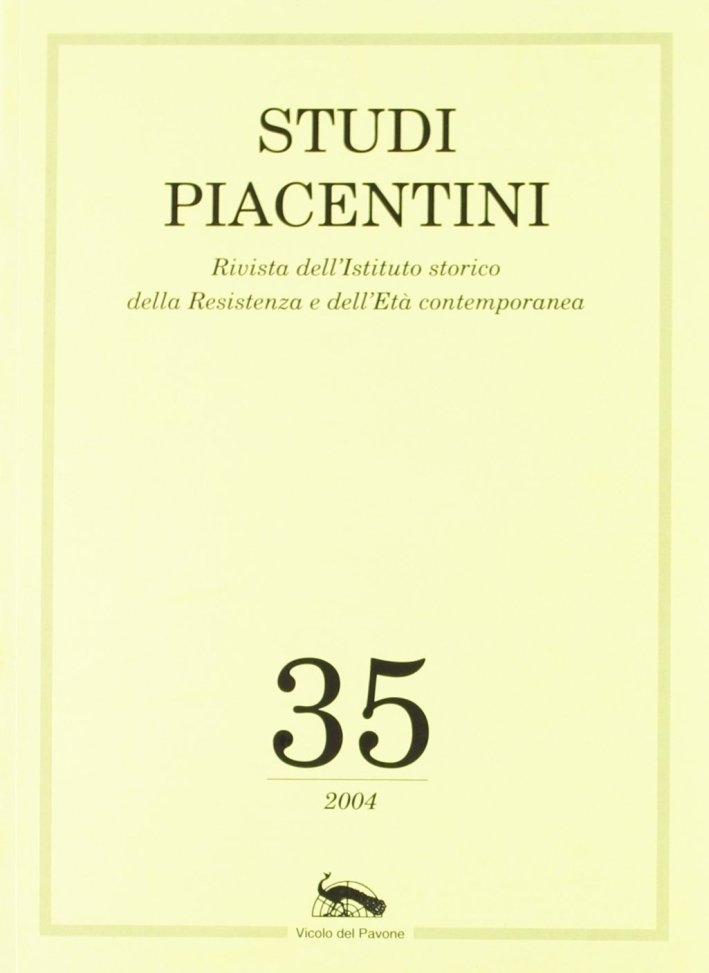 Studi Piacentini. Vol. 35, Piacenza, Vicolo del Pavone, 2004 | Immagine principale
