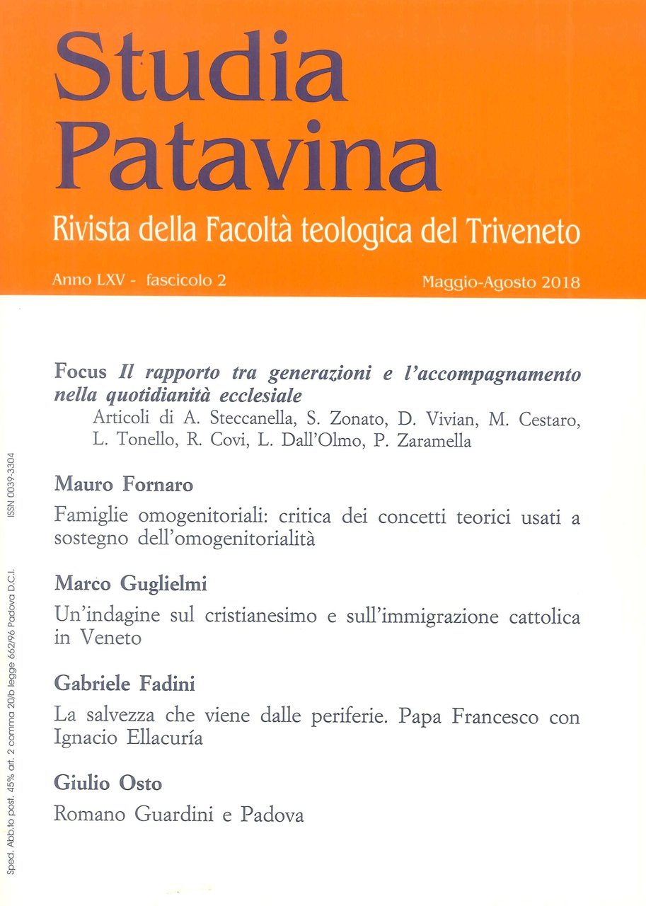 Studia Patavina. Rivista della Facolta Teologica del Triveneto. Anno Lxv …