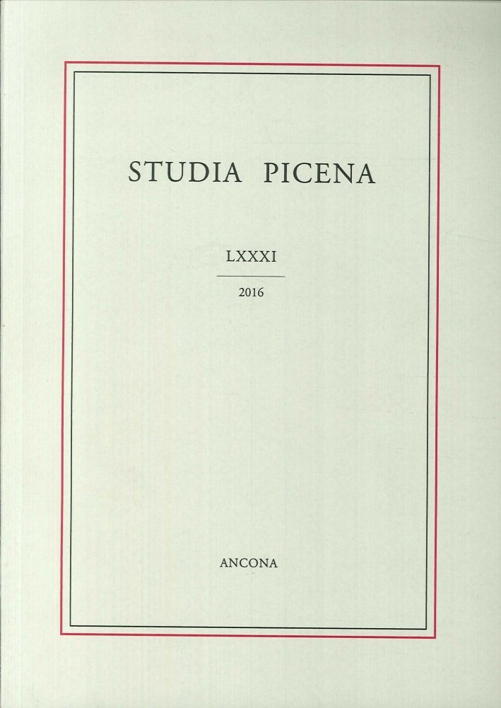 Studia Picena. LXXXI, 2016, Ancona, Istituto Teologico Marchigiano, 2016 | Immagine principale
