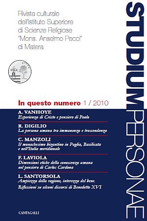 Studium personae. Rivista culturale dell'Istituto superiore di scienze religiose Mons. …