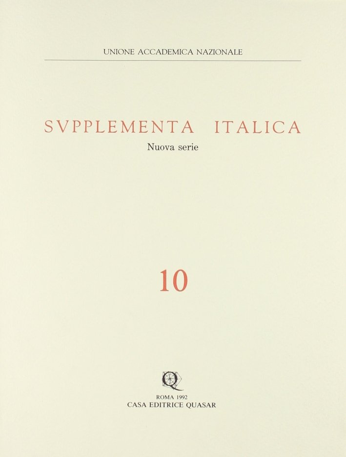 Supplementa italica. Vol. 10 | Immagine principale