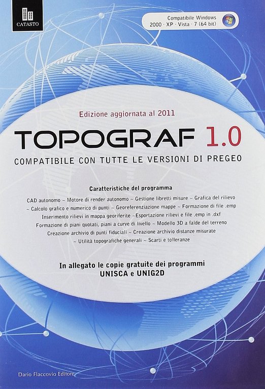 TOPOGRAF 1.0 compatibile con tutte le versioni di pregeo. CD-ROM, Palermo, Dario Flaccovio, 2011