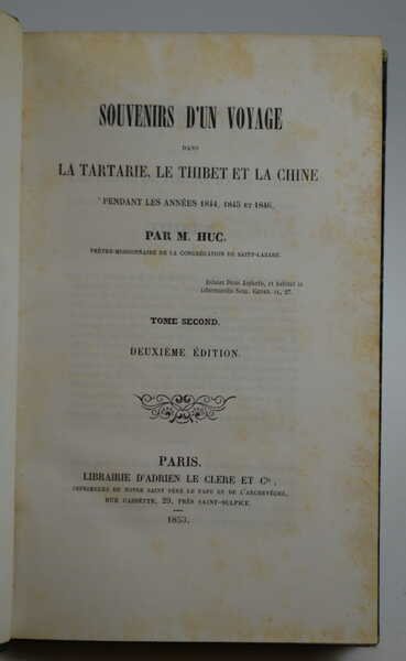 Souvenirs d'un voyage dans la Tartarie, le Thibet et la … | Immagine principale