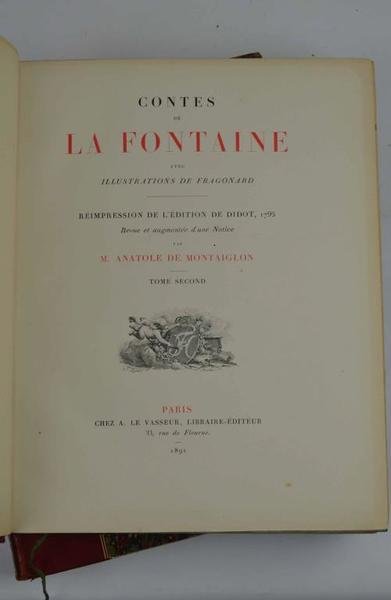 Contes. avec illustrations de Fragonard. Réimpression de l'édition de Didot, … | Immagine Gallery 3