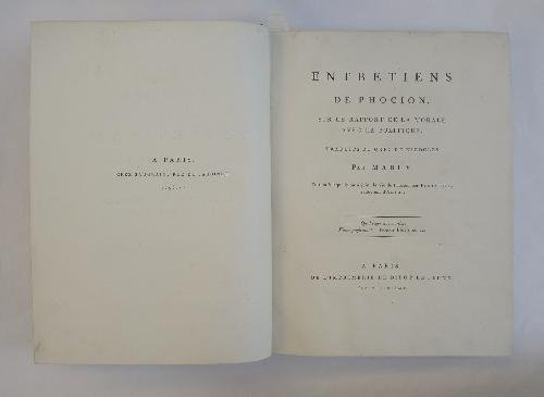 Entretiens de Phocion sur le rapport de la moral avec …