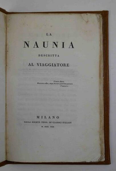 La Naunia descritta al viaggiatore.