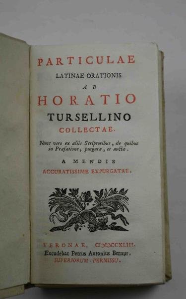 Particulae latinae orationis. a mendis accuratissime expurgatae.