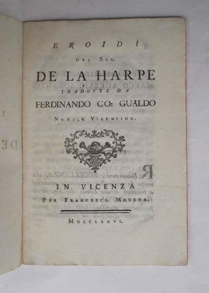 Eroidi. tradotte da Ferdinando Co: Gualdo Nobile Vicentino.