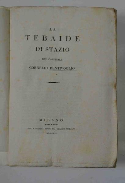 La Tebaide di Stazio.