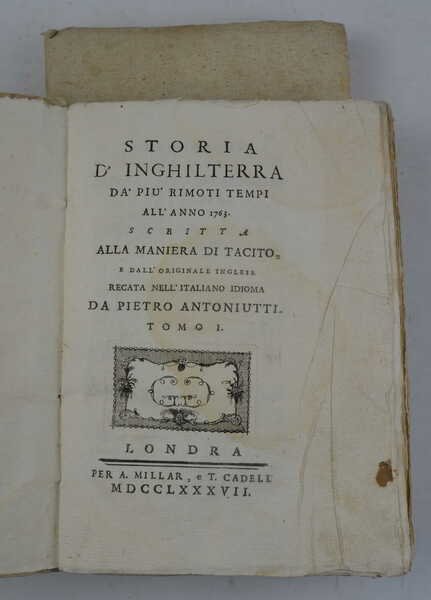 Storia d'Inghilterra da' piu rimoti tempi all'anno 1763. Scritta alla …