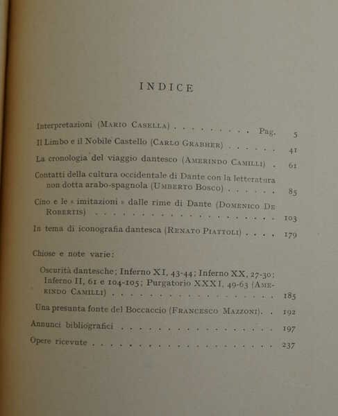 Studi danteschi fondati da Michele Barbi. Volume ventinovesimo.