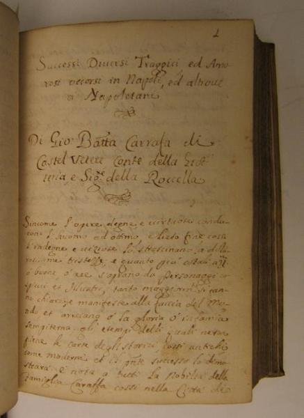 Successi diversi traggici et amorosi in Napoli et altrove a …