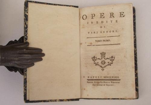Opere inedite di varj autori. Tomo primo (-secondo). | Immagine principale