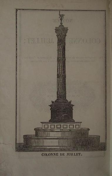 Notice sur la Colonne de Julliet contenant Une description exacte …