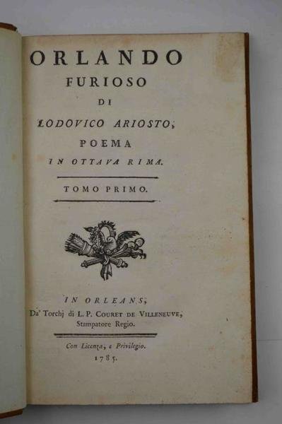 Orlando furioso... poema in ottava rima.
