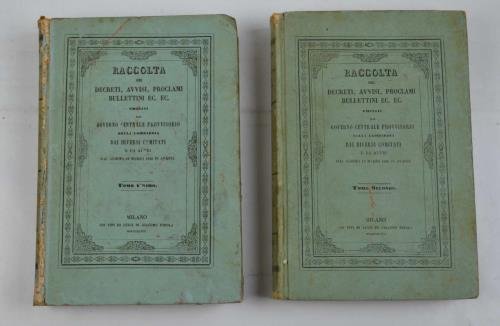 Raccolta dei Decreti, Avvisi, Proclami, Bullettini, ec. ec. emanati dal … | Immagine principale