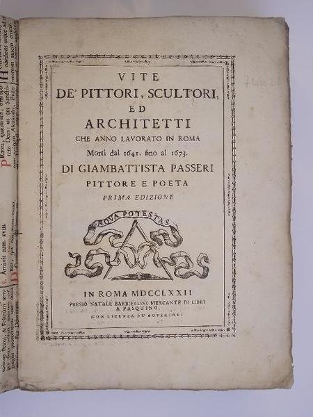 Vite de' Pittori, Scultori, ed Architetti che anno lavorato in …