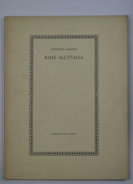 Rime all'Italia ristampate con una nota di Franco Riva per …