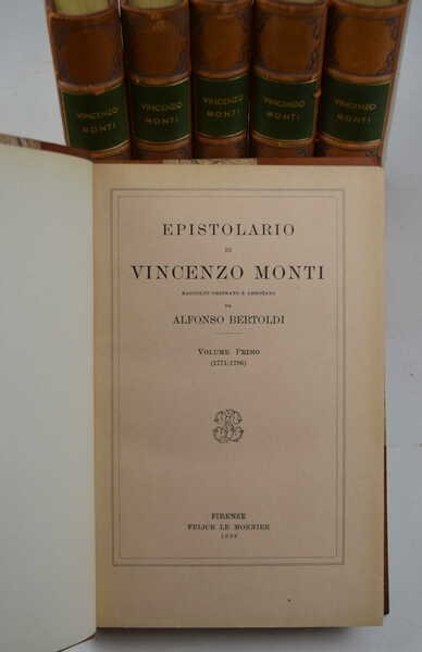 Epistolario… raccolto, ordinato e annotato da Alfonso Bertoldi.