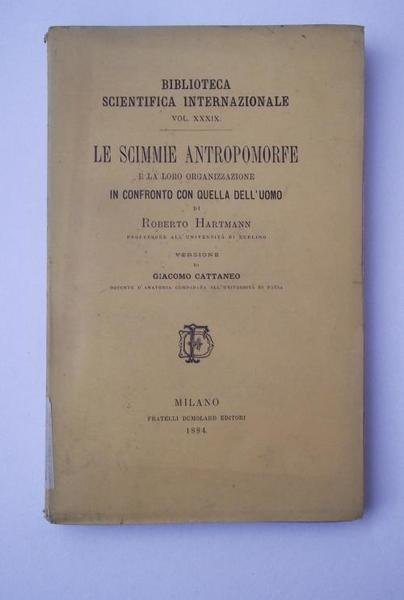 Le scimmie antropomorfe e la loro organizzazione in confronto con …