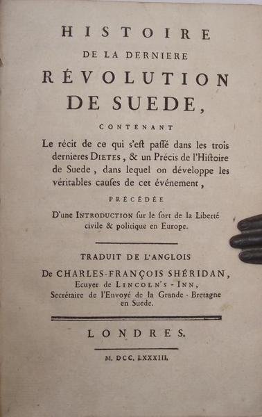 Histoire de la derniere révolution de Suede, contenant le récit … | Immagine principale
