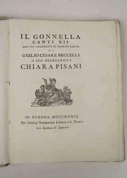 Il Gonnalla. Canti XII con gli argomenti di ciascun canto… | Immagine principale