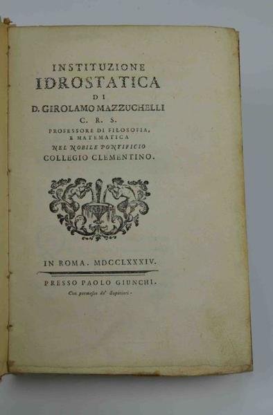 Instituzione idrostatica.