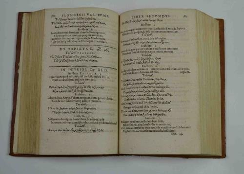 Florilegium hoc est Veterum Graecorum Poetarum Epigrammata comprehensa libris septem. …