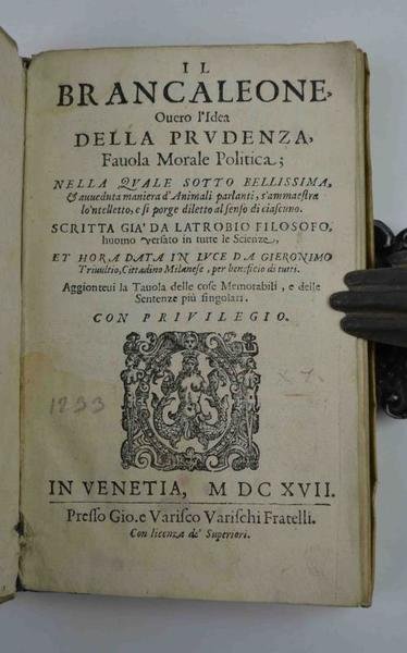 Il Brancaleone Overo l'Idea della prudenza, Favola Morale Politica; nella … | Immagine Gallery 2
