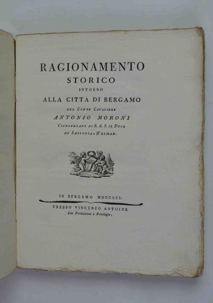 Ragionamento storico intorno alla città di Bergamo…