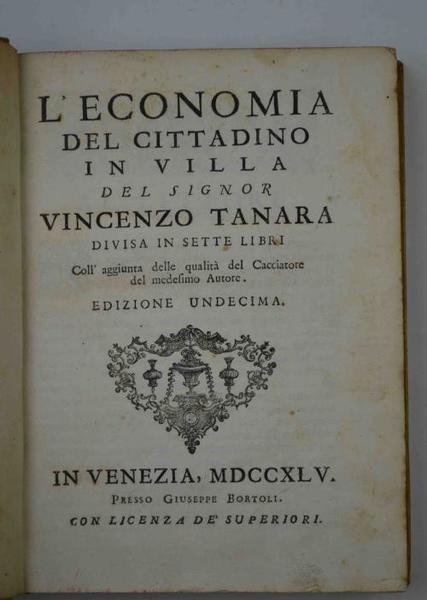 L’economia del Cittadino in Villa… Divisa in sette libri Coll’aggiunta … | Immagine principale
