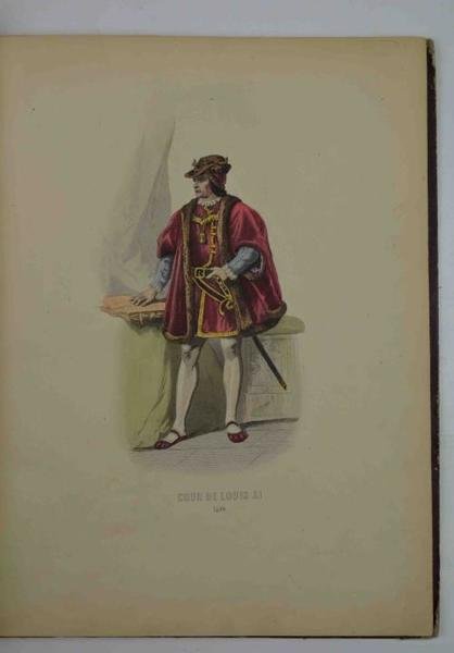 Suite di tavole a colori di moda antica.