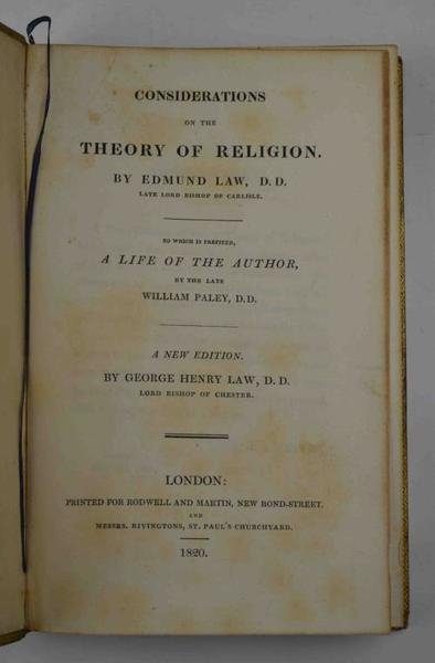 Considerations on the Theory of Religion to Which is Prefixed …