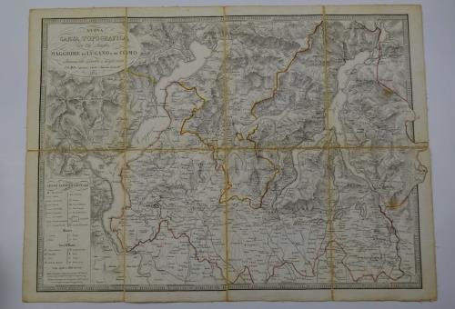 Nuova carta topografica dei Tre Laghi Maggiore di Lugano e …