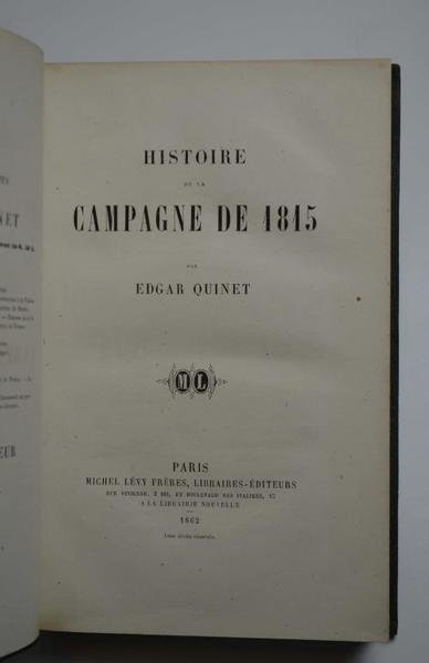 Histoire de la campagne de 1815.