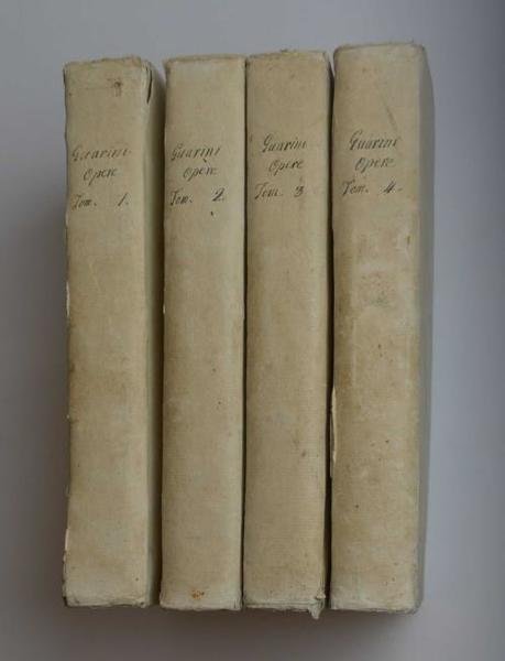 Delle opere del cavalier Battista Guarini. Tomo primo (-quarto)
