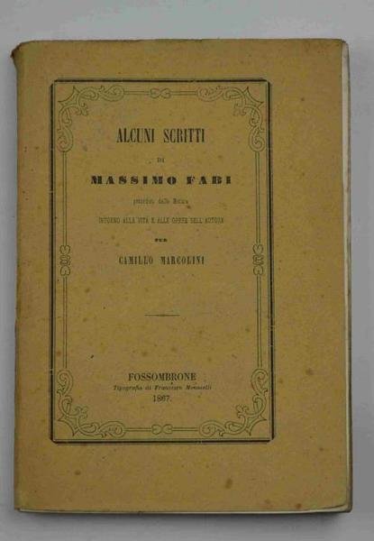 Alcuni scritti… preceduti dalle Notizie intorno alla vita | Immagine principale